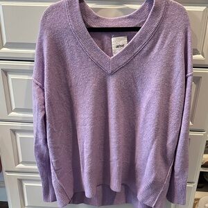 Aerie Lavender Oversized V-Neck Sweater